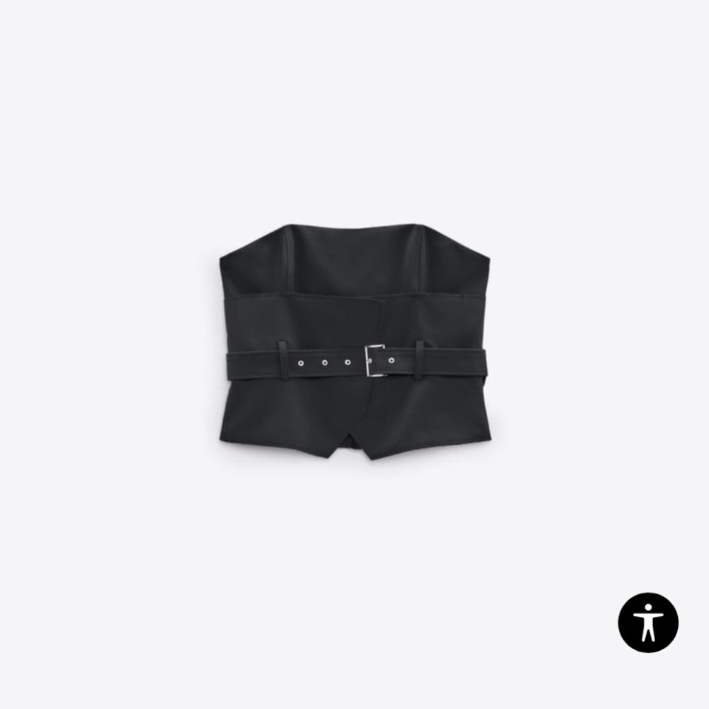 Zara leather corset